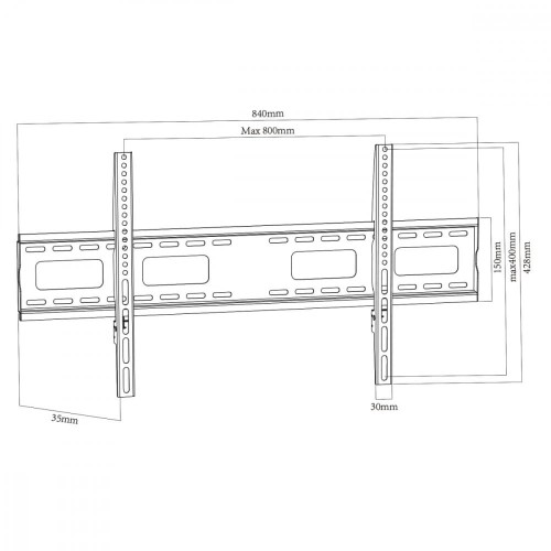Maclean Uchwyt do TV 43-120'' 120kg MC-420 VESA800x400