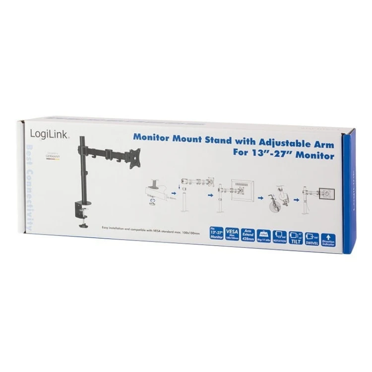LogiLink Uchwyt do monitora LCD ,VESA 100x100 13-27 cali