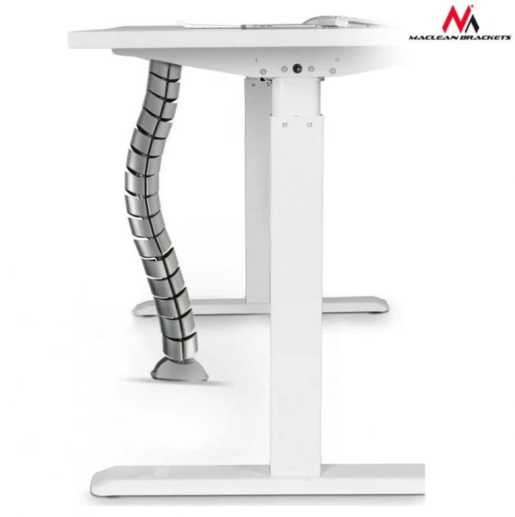 Maclean Organizator maskownica kabli do biurka MC-768 S srebrna