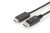 Digitus Kabel adapter DisplayPort 1.2 z zatrzaskiem 4K 60Hz UHD Typ DP/HDMI A M/M czarny 3m