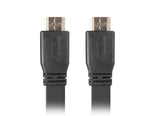 Lanberg Kabel HDMI-HDMI v2.0 1.8m czarny płaski 4K 60Hz, pełna miedź