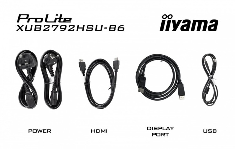 IIYAMA Monitor ProLite XUB2792HSU-B6 27 cali IPS,HDMI,DP,100Hz,SLIM,4xUSB3.2,PIVOT,  HAS(150mm),2x2W