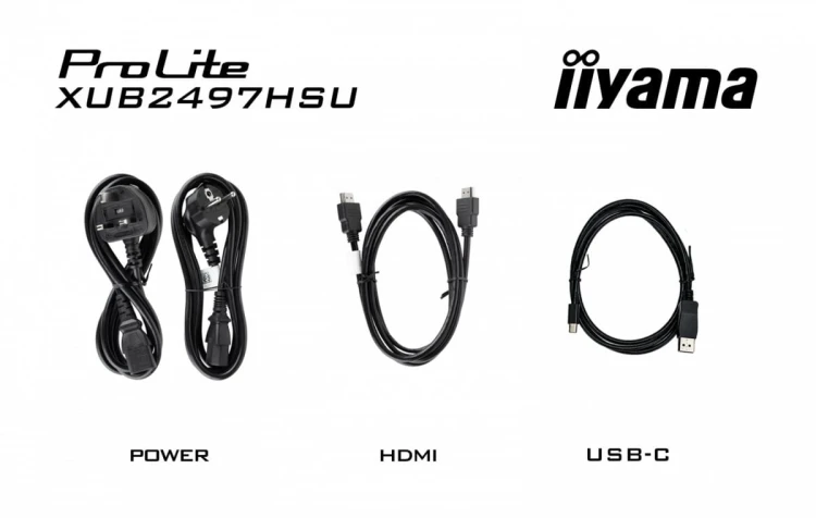 IIYAMA Monitor 24 cale XUB2497HSN-B1 IPS,USB-C Dock,HDMI,DP