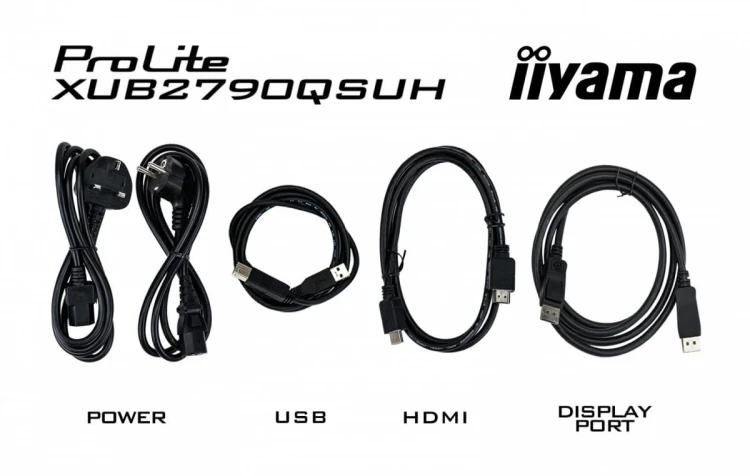 IIYAMA Monitor 27 cali XUB2790QSUH-B1 IPS,QHD,CAM,MIC,HDMI,DP,3xUSB(3.2),  100Hz,ADAPTIVE SYNC,FlickerFree,2x2W,WINDOWS HELLO