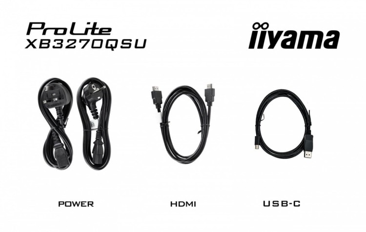 IIYAMA Monitor 32 cale XB3270QSU-B1 IPS,WQHD,HDMI,DP,100Hz,250cd,3ms,2x2W,  3xUSB(3.2),FlickerFree,VESA,HAS(150mm)