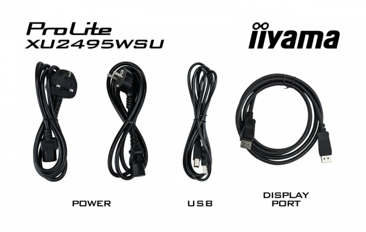 IIYAMA Monitor 24 cale XU2495WSU-B7 IPS,16:10,300cd,4ms,HDMI,DP,3xUSB(3.2),  1xUSB-c,2x2W,FlickerFree