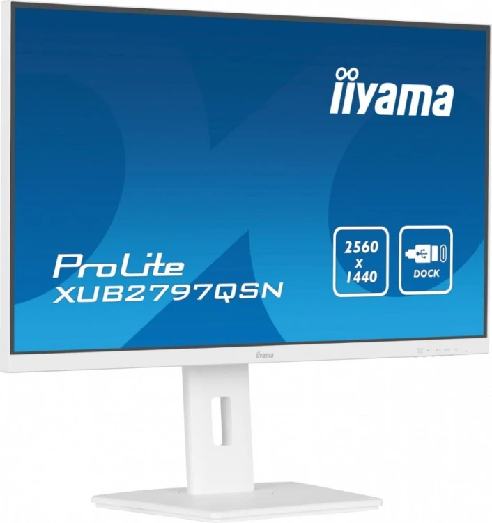 IIYAMA Monitor 27 cali XUB2797QSN-W1 IPS,QHD,USB-c Dock 65W,HDMI, WHITE