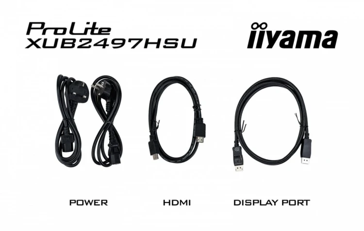 IIYAMA Monitor 24 cale XUB2497HSU-B2 IPS, HDMI, DP, 2x2W, 2xUSB, Pivot, HAS(150mm)
