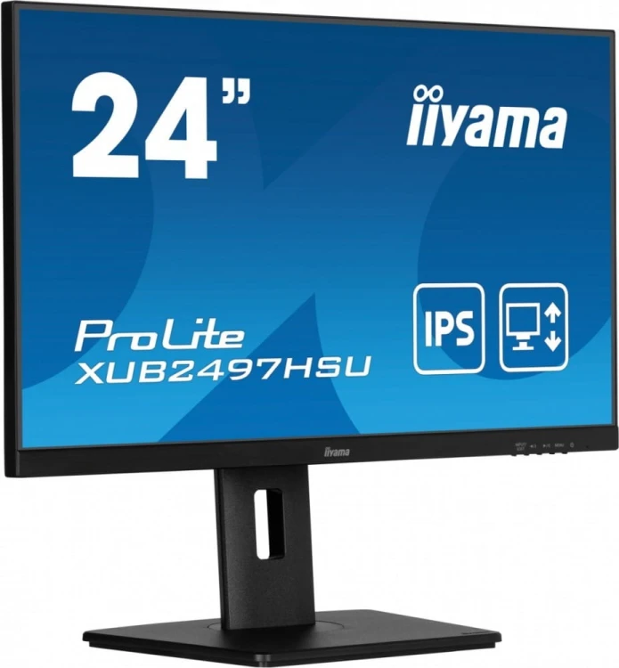 IIYAMA Monitor 24 cale XUB2497HSU-B2 IPS, HDMI, DP, 2x2W, 2xUSB, Pivot, HAS(150mm)