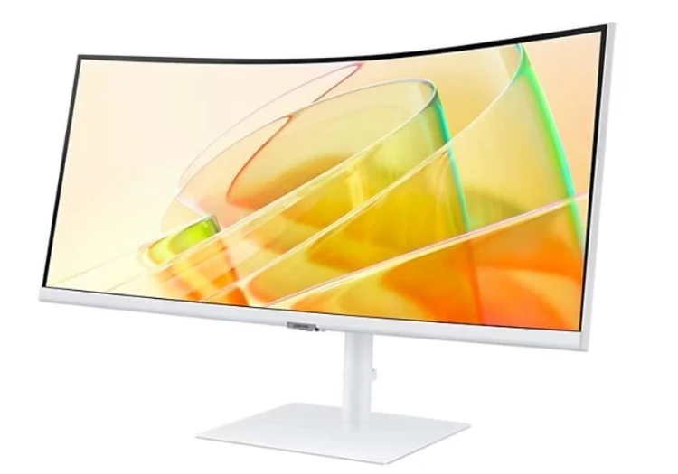 Samsung Monitor 34 cale ViewFinity S65CT VA 3440x1440 UWQHD 21:9 1xHDMI 1xDP 2xTB 4.0(90W/15W) 3xUSB 3.0 LAN 5ms 100Hz HAS+PIV gł. zakrzyw. biały 2Yd2