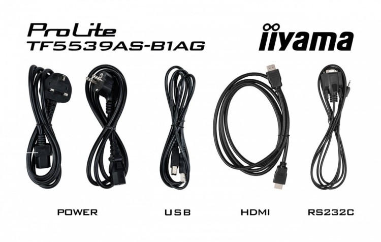 IIYAMA Monitor 55 cali TF5539AS-B1AG,IPS,4K,HDMIx2,DP,RJ45,3xUSB,2x10W,      ANDROID,24/7,IP65