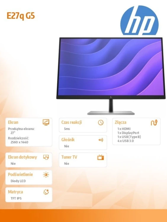 HP Inc. Monitor  E27q G5 QHD                6N6F2AA