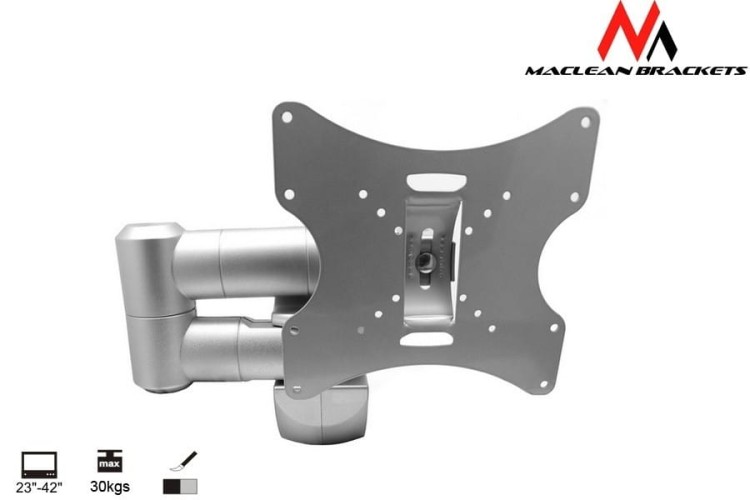 Maclean Uchwyt do monitora 23-42''  30 kg uniwersalny MC-503A S max vesa 200 srebrny
