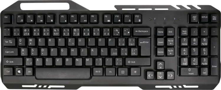 YENKEE Klawiatura YKB 3200 Shadow metalowa, podświetlenie LED