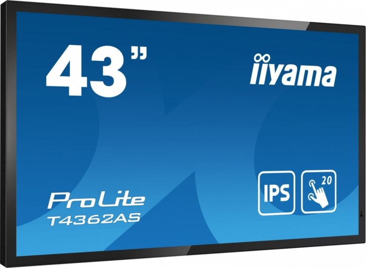IIYAMA Monitor wielkoformatowy 43 cale T4362AS-B1 20pkt., 24/7, IPS, 500cd, ANDROID 8.0