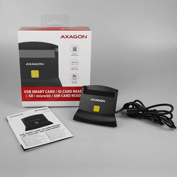 AXAGON CRE-SM2 Czytnik kart identyfikacyjnych &amp; SD/microSD/SIM USB