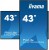 IIYAMA Monitor 42.5 cala ProLite LH4375UHS-B1AG, 24/7,IPS,ANDROID.11,4K,500cd/m2,WiFi,3xHDMI,DP,Daisy/Chain,2xUSB,2x10W,RJ45,iiSignage2,FailOver,SDM,4
