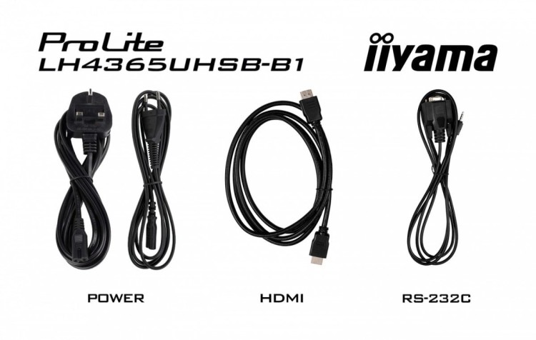 IIYAMA Monitor 43 cale LH4365UHSB-B1 24/7, IPS, ANDROID 11, 4K, 800cd, iiSignage2, SDM, 2x HDMI, DP, 2x USB,2x 10W, RJ45, WiFi, 4/32GB, PION/POZIOM, 4