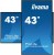 IIYAMA Monitor 43 cale LH4365UHSB-B1 24/7, IPS, ANDROID 11, 4K, 800cd, iiSignage2, SDM, 2x HDMI, DP, 2x USB,2x 10W, RJ45, WiFi, 4/32GB, PION/POZIOM, 4