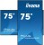 IIYAMA Monitor 75 cali LH7565UHSB-B1, 24/7, IPS, ANDROID 11, 4K, 800cd, iiSignage2, SDM, 2x HDMI, DP, 2x USB,2x 10W, RJ45, WiFi, 4/32GB, PION/POZIOM,