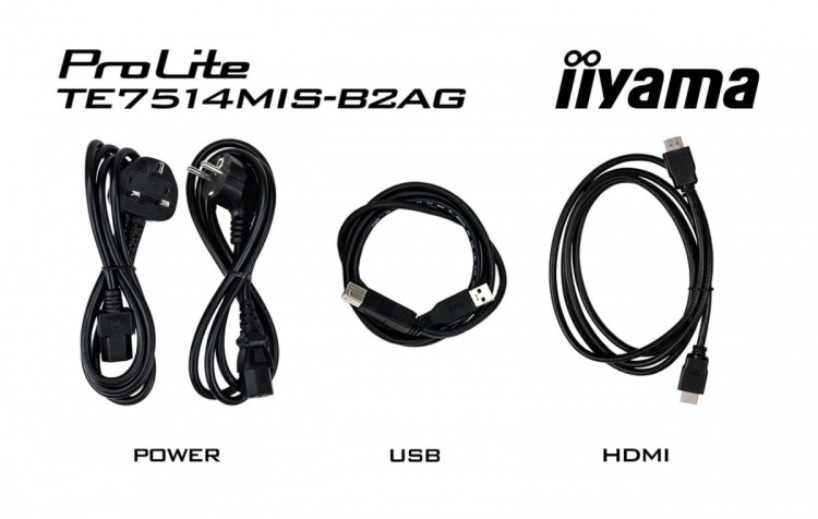 IIYAMA Monitor interaktywny 75 cali TE7514MIS-B2, INFRARED,50pkt,VA,4K,7H,WiFi,MIC,USB ANDROID 13, Google EDLA