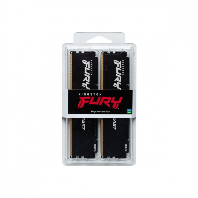 Kingston Pamięć DDR5 Fury Beast Black 32GB(2*16GB)/6000 CL36