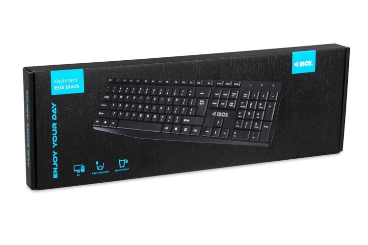 iBOX Klawiatura ERIS Black USB