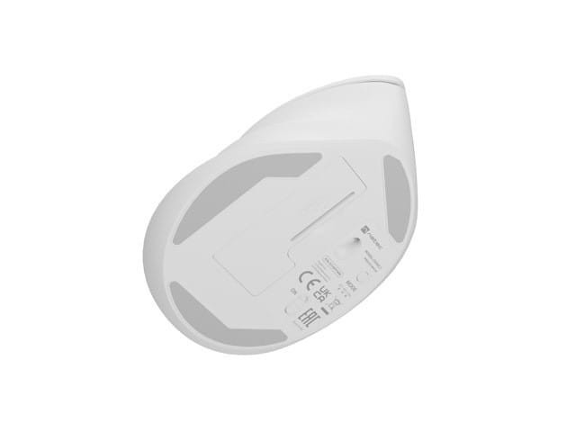 Natec Mysz bezprzewodowa wertykalna Crake 2 BT 5.2 + 2.4GHz biała