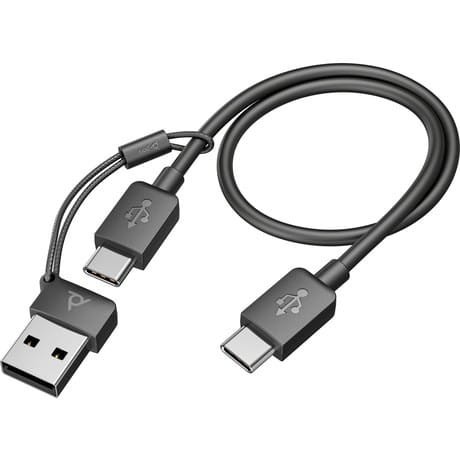 POLY Zestaw słuchawkowy z podstawką ładującą Focus 2 USB-C/A 9T9J5AA