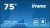 IIYAMA Monitor 75 cali LH7575UHS-B1AG, 24/7,IPS,ANDROID.11,4K,500cd/m2,WiFi,3xHDMI,DP,Daisy/Chain,2xUSB,2x10W,RJ45,iiSignage2,FailOver,SDM,4GB/32GB,me