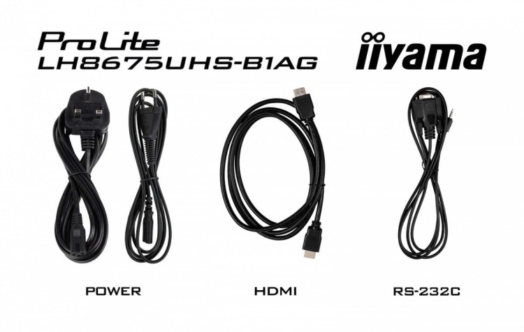 IIYAMA Monitor 85.6 calowy LH8675UHS-B1A, 24/7,IPS,ANDROID.11,4K,500cd/m2,WiFi,3xHDMI,DP,Daisy/Chain,2xUSB,2x10W,RJ45,iiSignage2,FailOver,SDM,4GB/32GB