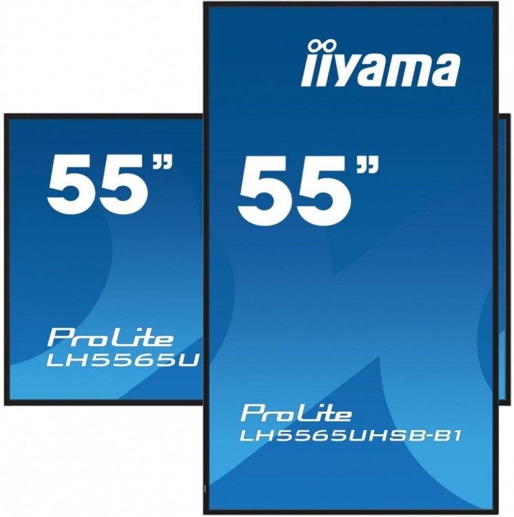 IIYAMA Monitor 55 cali LH5565UHSB-B1, 24/7, IPS, ANDROID 11, 4K, 800cd, iiSignage2, SDM, 2x HDMI, DP, 2x USB,2x 10W, RJ45, WiFi, 4/32GB, PION/POZIOM,