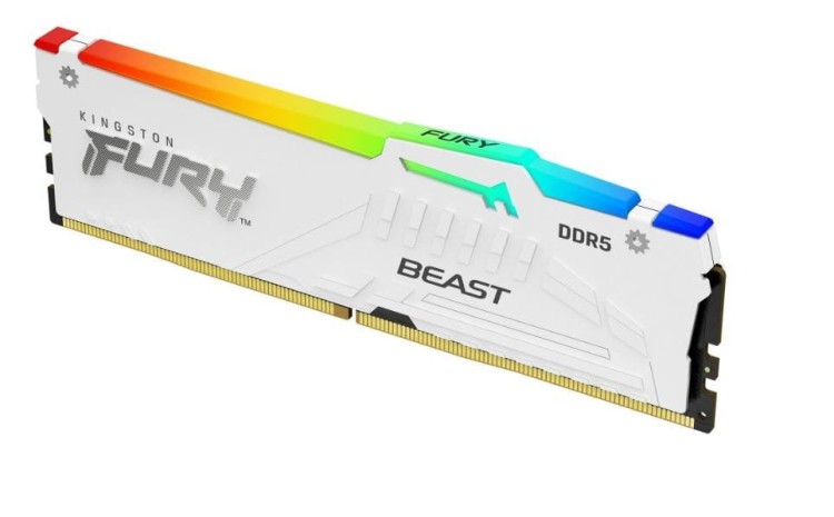 Kingston Pamięć DDR5 Fury Beast RGB 32GB(2*16GB)/5600 CL36 biała