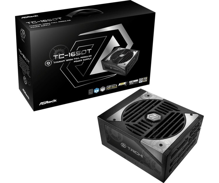 ASRock Zasilacz TC-1650T 1650W 80PLUS TITANUM modularny