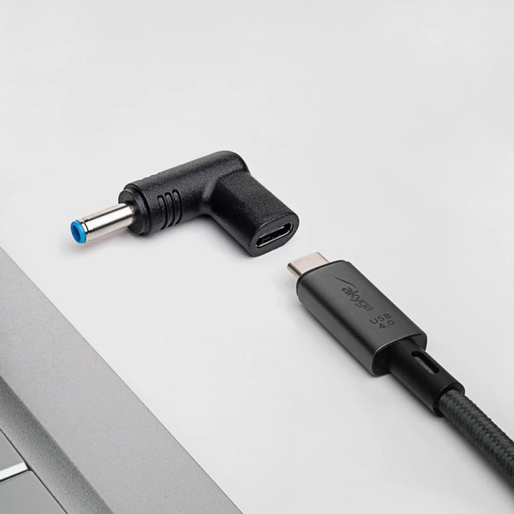 AKYGA  Adapter PIN HP Wtyczka do zasilacza uniwersalnego AK-ND-C09 USB-C / 4.5 X 3.0 MM PIN HP