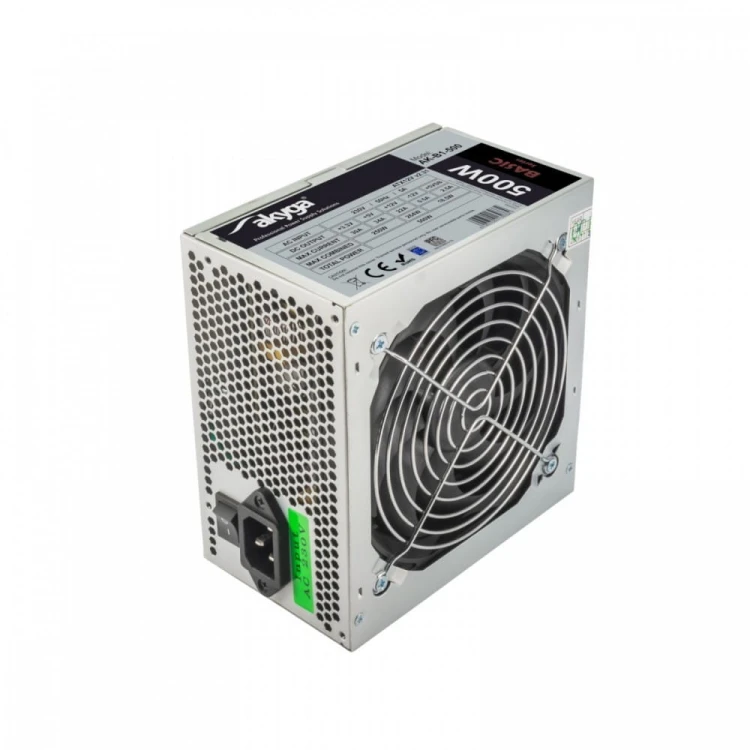 AKYGA Zasilacz ATX 500W AK-B1-500 P4 PCI-E 6+2 pin 3x SATA 2x Molex PPFC  FAN 12cm