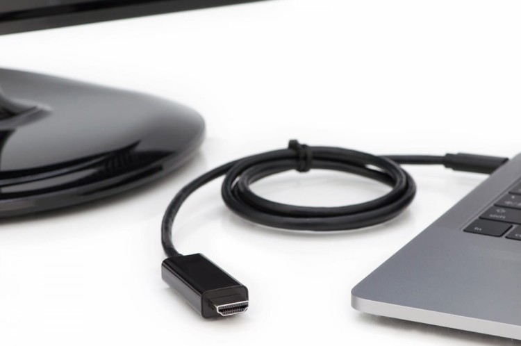 Digitus Kabel USB Type-C/HDMI M/M USB 3.1 Gen.2 SuperSpeed+ 4K/60Hz 18Gbps 5m czarny