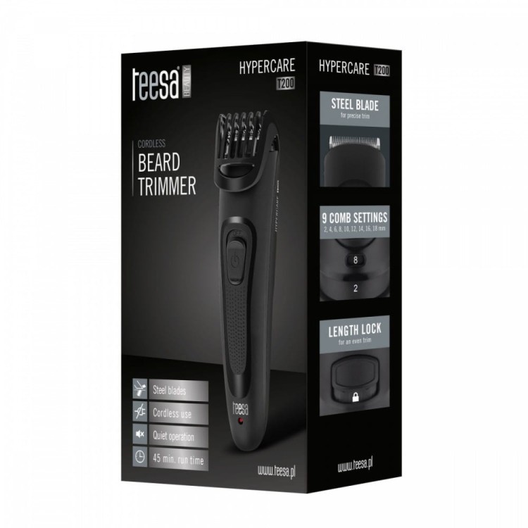 TEESA Trymer do ciała HYPERCARE T200 czarny