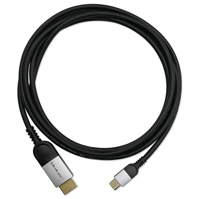 Qoltec Kabel Adapter USB-C na HDMI high speed 4K | 60Hz | 32AWG | 2m