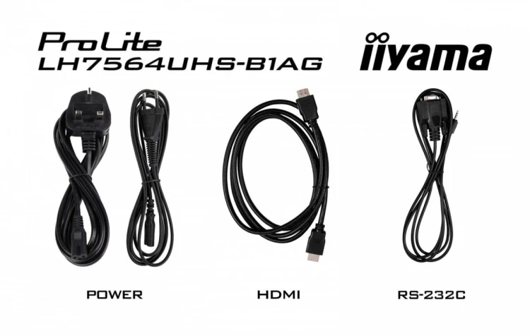 IIYAMA Monitor 75 cali LH7564UHS-B1AG, 24/7,VA,ANDROID14,4K,500cd,5000:1,    2xHDMI ,USB-C,RJ45, RS-232c, IR, 2x10W, 2xUSB, UCHWYT ŚCIENNY,iiSignage2,