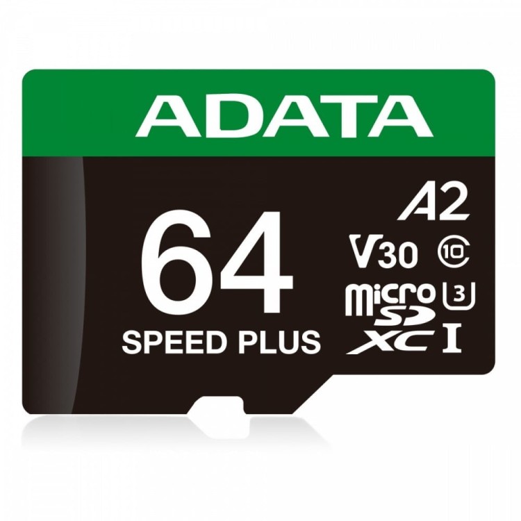 Adata Karta microSD Speed Plus 64GB UHS1 U3 V30 A2 160/140 MB/s