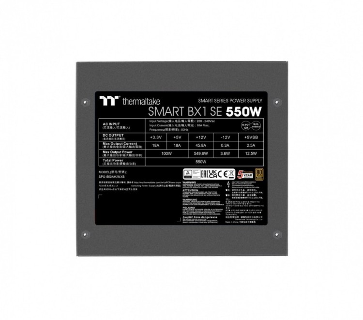 Thermaltake Zasilacz Smart BX1 SE 550W 80+ Bronze EU