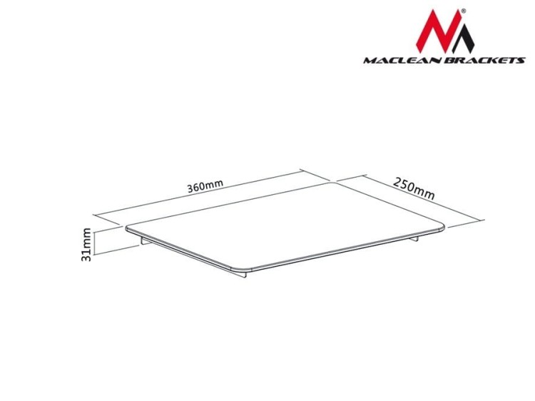 Maclean Uchwyt półka do DVD 8kg MC-629