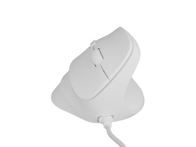 Natec Mysz wertykalna CRAKE 2 PRO 128000DPI optyczna biała