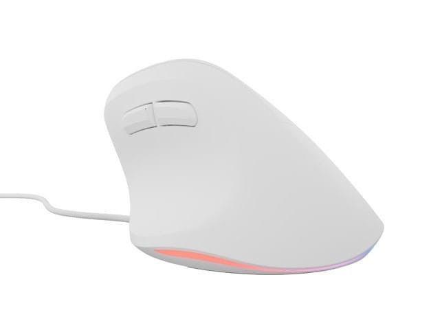Natec Mysz wertykalna CRAKE 2 PRO 128000DPI optyczna biała