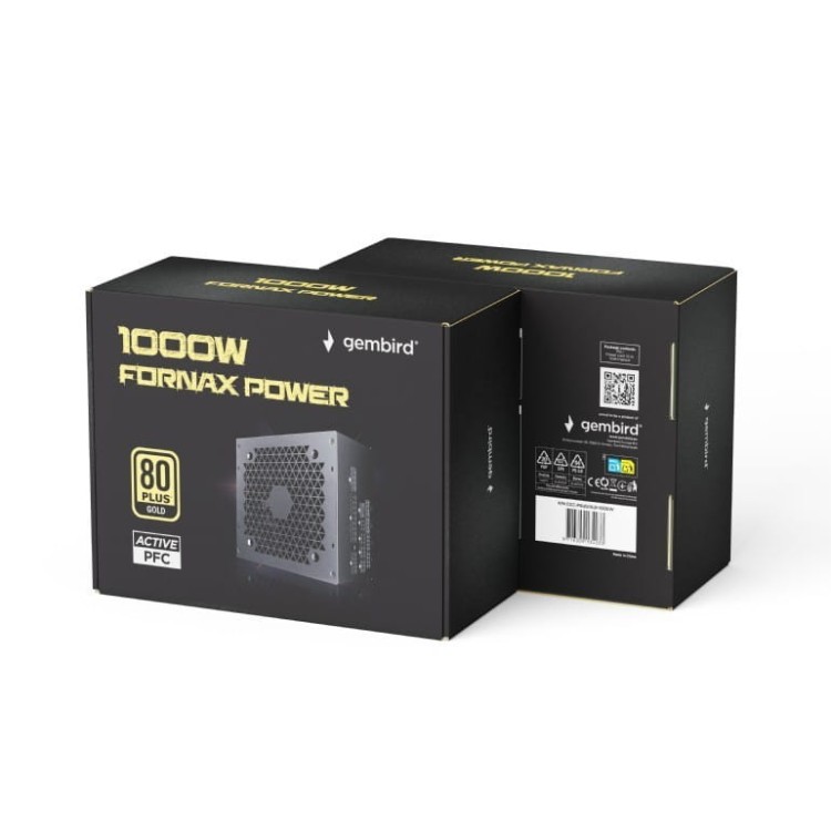 Gembird Zasilacz komputerowy Fornax Power 1000W aktywny PFC wentylator 12 cm 80+Gold