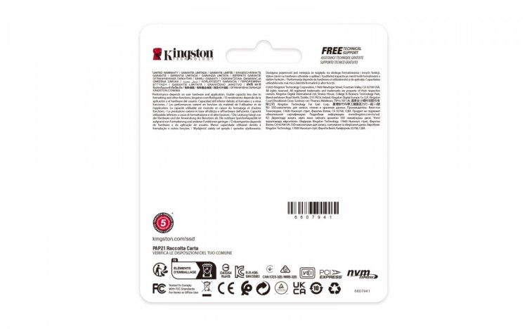 Kingston Dysk SSD NV3 1TB M.2 2230 PCI-e 4.0 NVMe 6000/4000