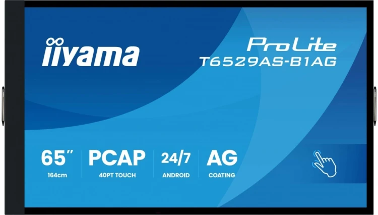 IIYAMA Monitor 65 cali T6529AS-B1AG VA,4K,HDMIx2,USB-C,RJ45,2x10W,WiFi,     Android 14, Signal FailOver, Whiteboard, iiSignage2 (CMS), iiControl (DMS)