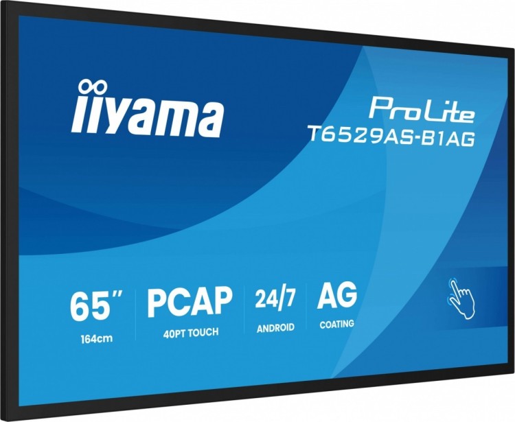 IIYAMA Monitor 65 cali T6529AS-B1AG VA,4K,HDMIx2,USB-C,RJ45,2x10W,WiFi,     Android 14, Signal FailOver, Whiteboard, iiSignage2 (CMS), iiControl (DMS)