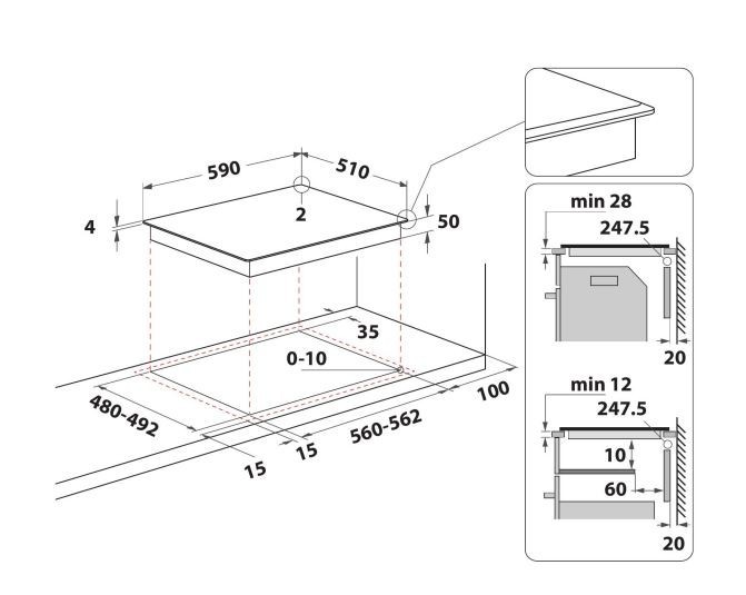 Whirlpool Płyta indukcyjna szklano-ceramiczna WSS4060BF
